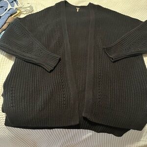 Free People Nightingale Cardigan Black Cardigan XL